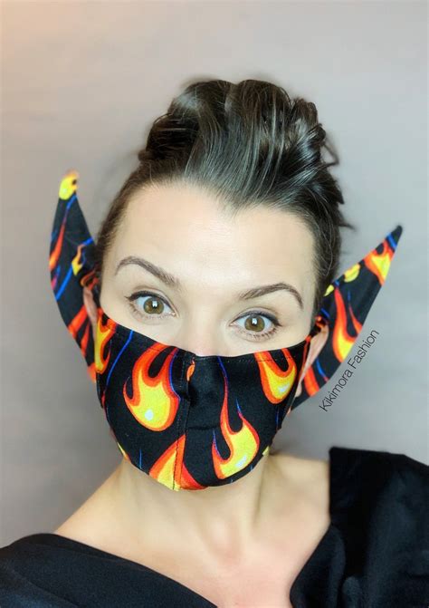 Flame Elf Costume Mask Fire Performer Circus Show Dance Etsy In