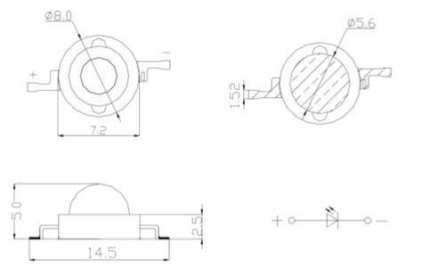 Winger Wepir E Ir Power Led Emitter Infrarot Nm W