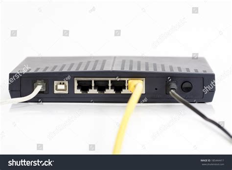 Back Side Modem Wired Type Stock Photo Edit Now 185444411