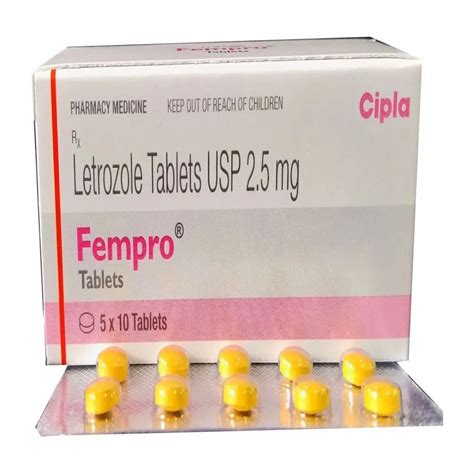 Fempro 2 5mg Tablet Letrozole 2 5mg Tablet Packaging Type Strip