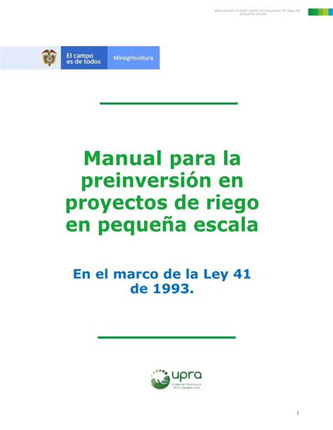 PDF Manual para la preinversión en proyectos de riego en DOKUMEN TIPS