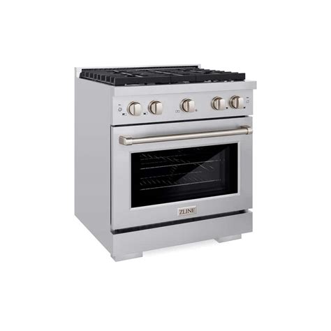 ZLINE Kitchen and Bath 30 in. 4 Burner Single Oven Gas Range in ...