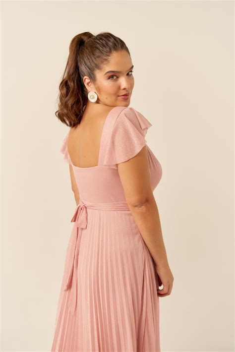 Vestido De Festa Vestido De Festa Plus Size Rosa Nude Longo Karen Ladydress