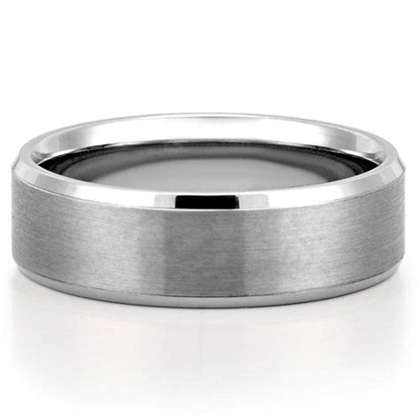 Beveled Ring Men S Beveled Edge Comfort Fit Wedding Band Do Amore