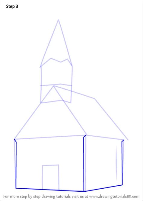 How to Draw a Church Building (Christianity) Step by Step | DrawingTutorials101.com