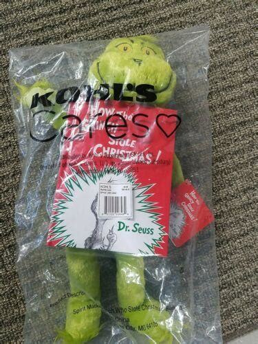 Dr Seuss Grinch Stole Christmas Plush And Book Set Unopened Kohls