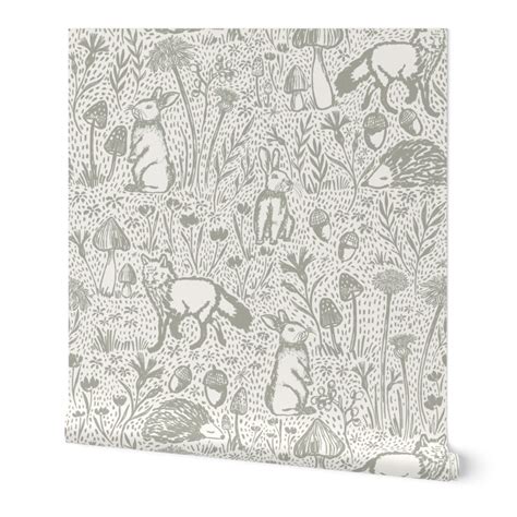 Woods Of Whimsy Large Pussy Willow Wallpaper Spoonflower