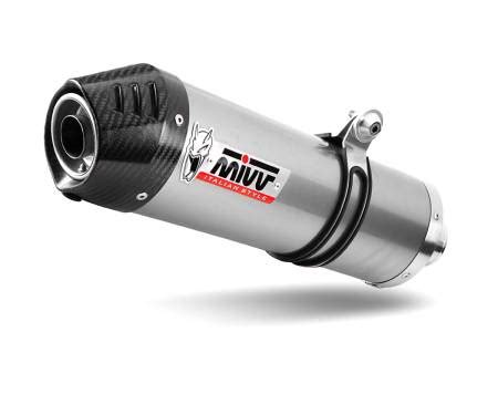 E 012 LX2C Auspuff Exhaust MIVV Oval Inox Mit Carbon Endkappe Fur