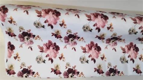 White And Brown Printed Polyester Curtain Fabric Gsm Gsm At Rs