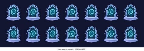 Portal Animation Animated Spiral Portals Cartoon Stock Vector (Royalty ...