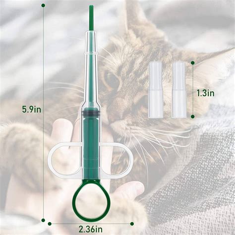 Nuanchu Pet Medicine Feeding Syringe Pet Tablet Syringe With 2 Tips 2