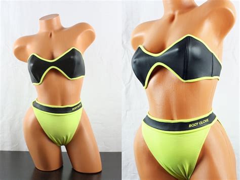 S Swimsuit Body Glove Neoprene Bikini Two Piece Bathing