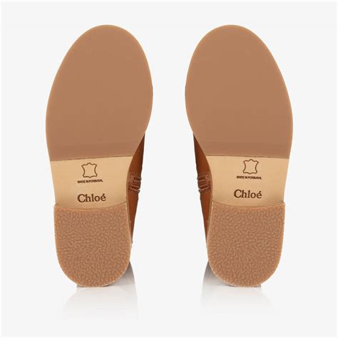 Chloé Girls Brown Suede And Leather Boots Childrensalon Outlet