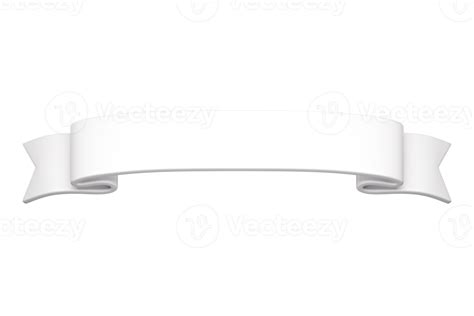 D Label Ribbon Glossy White Blank Plastic Banner For Advertisment