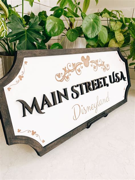 Disney Main Street Sign Classic Disney Decor Disney Home Etsy