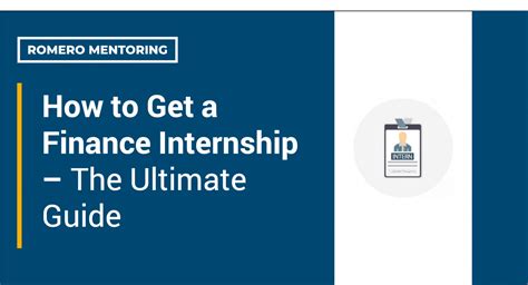 finance internship  ultimate guide