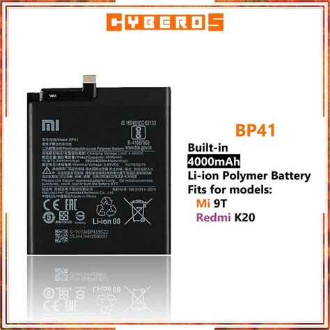 Battery for Xiaomi Mi 9T BP41 Model | Lazada PH