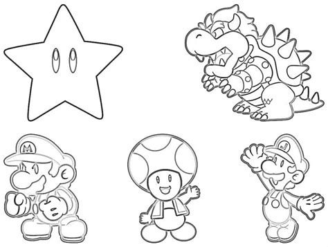 Dibujos Para Colorear De Super Mario Bros