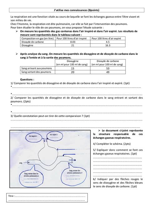 Devoir 2 Modèle 2 SVT 1AC Semestre 1 AlloSchool