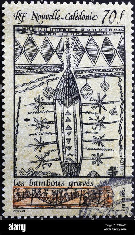 Art Of New Caledonia On Postage Stamp Stock Photo Alamy