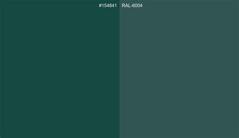 HEX #154841 to RAL Code RAL 6004 Conversion chart (RAL Classic)