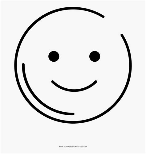 Smile Emoji Coloring Page, Printable Smile Emoji Coloring, - Smiley, HD Png Download - kindpng