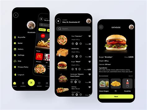 food delivery app  ivan nikolaevich  dribbble
