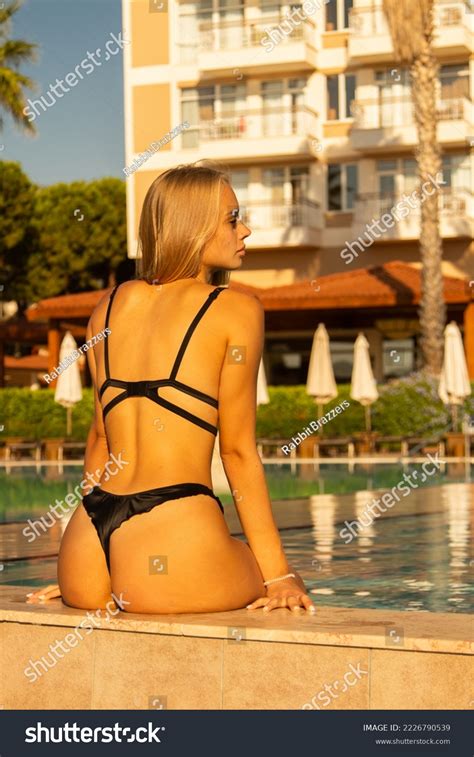 Beautiful Sexy Blonde Swimsuit Relaxing Pool Stock Photo Shutterstock