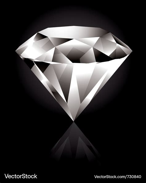 Shiny diamond Royalty Free Vector Image - VectorStock