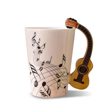 Creative Notes Ceramic Cup Music Cup Music Instrument Big Mug Coffee