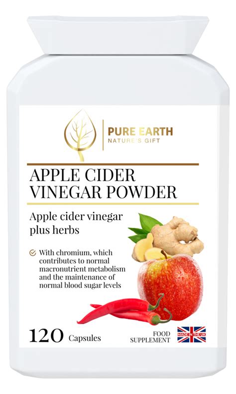 Apple Cider Vinegar Powder Pure Earth Supplements