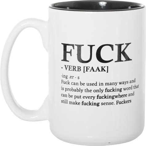 Amazon Fuck Verb Faak Definition Novelty Mug Large Oz