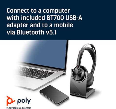 Poly Voyager Focus 2 Uc Usb A Headset With Stand Plantronics