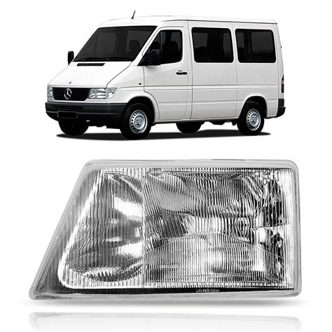 LENTE DO FAROL MERCEDES BENZ SPRINTER LADO ESQUERDO VIDRO 1997 1998