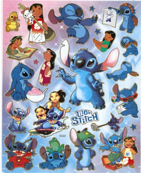 Стич маленькие картинки для наклеек