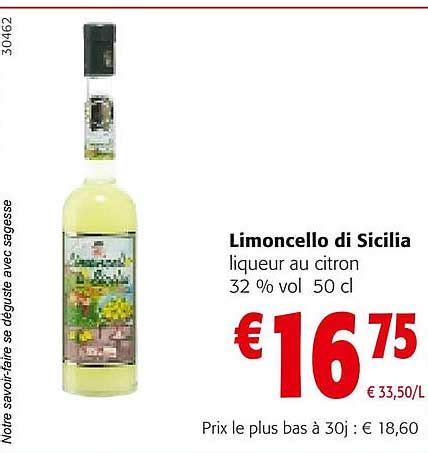 Promo Liqueur Au Citron Limoncello Di Sicilia Chez Colruyt Icatalogue Fr