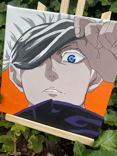 Jujutsu Kaisen Satoru Gojo Acrylic On Canvas Etsy