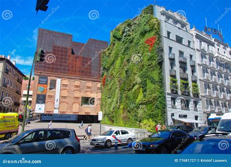 CaixaForum Museum with Famous Green Wall , Madrid Editorial Photography ...