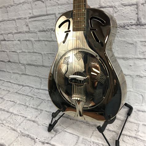 Fender Fr48 Chrome Resonator Acoustic Guitar Evolution Music