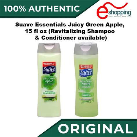 Suave Essentials Juicy Green Apple 15 Fl Oz Revitalizing Shampoo