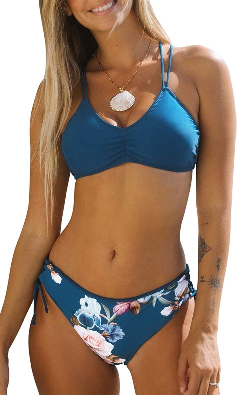 Ripley Conjunto Bikini Mujer Compra Facil Cupshe Piezas Tirantes Trenzados En Espalda Parte