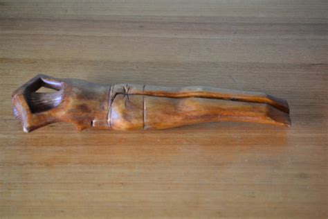Vintage Wooden Nut Cracker Naked Lady Mid Century LBT5 Funky Flamingo