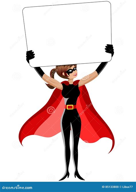 Superhero Woman Standing On The Roof Of A Skyscraper Comics Cartoon