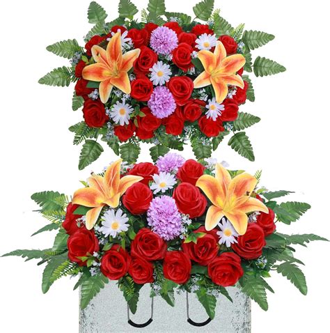 Amazon Artificial Cemetery Flower Saddles Headstone Saddles For