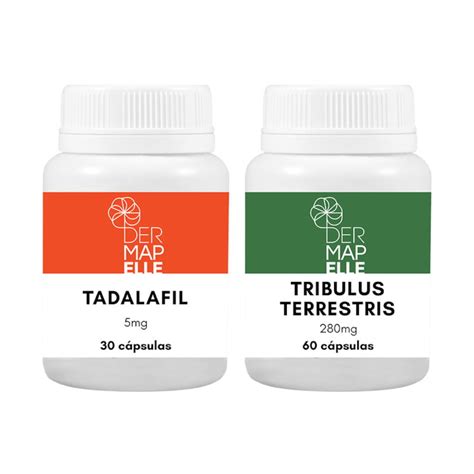 Combo Tadalafil 5mg 30 Cápsulas Tribulus Terrestris Dermapelle