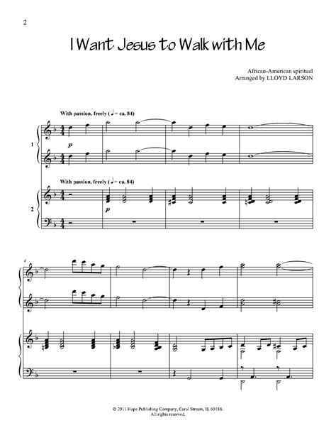 Spirituals Piano Hands Arr Lloyd Larson J W Pepper Sheet Music