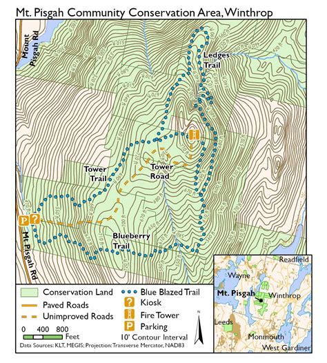 mt pisgah conservation area kennebec land trust
