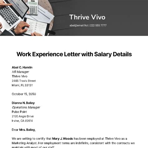 FREE Work Experience Letter Templates & Examples - Edit Online ...