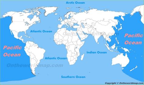 Pacific Ocean location on the World Map - Ontheworldmap.com