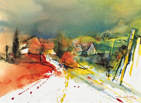 Aquarelle Landschaften Werner F UHL